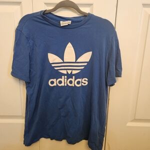 adidas Blue Trefoil Logo Short Sleeve Tee